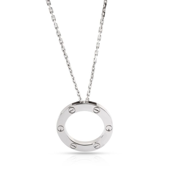 104093 fv Cartier Love Necklace in 18K White Gold