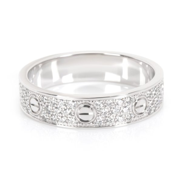 Band White Gold Cartier Love Pave Diamond Band in 18K White Gold 075 CTW