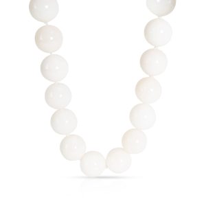 104350 fv Tiffany Co White Agate Choker Necklace in Sterling Silver