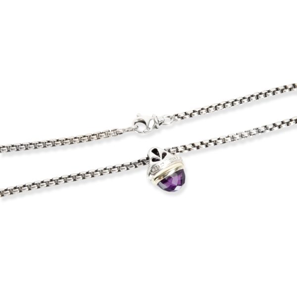 104370 clasp baa8df4f 8e95 4dae 9d53 f9c52924c4b5 David Yurman Acorn Amethyst Necklace in Sterling Silver