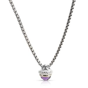 104370 fv 1448a8de 1422 42d9 b3ab ee2a1b3b3fda David Yurman Acorn Amethyst Necklace in Sterling Silver