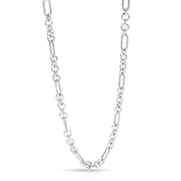 104371 fv David Yurman Figaro Necklace in SterlingGold