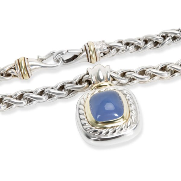 104381 clasp David Yurman Albion Chalcedony Necklace in Sterling Silver