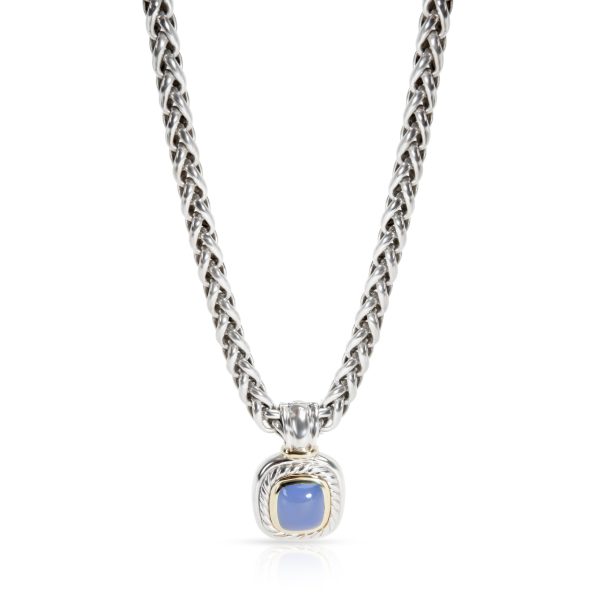 104381 fv David Yurman Albion Chalcedony Necklace in Sterling Silver