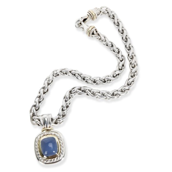 104381 pv David Yurman Albion Chalcedony Necklace in Sterling Silver