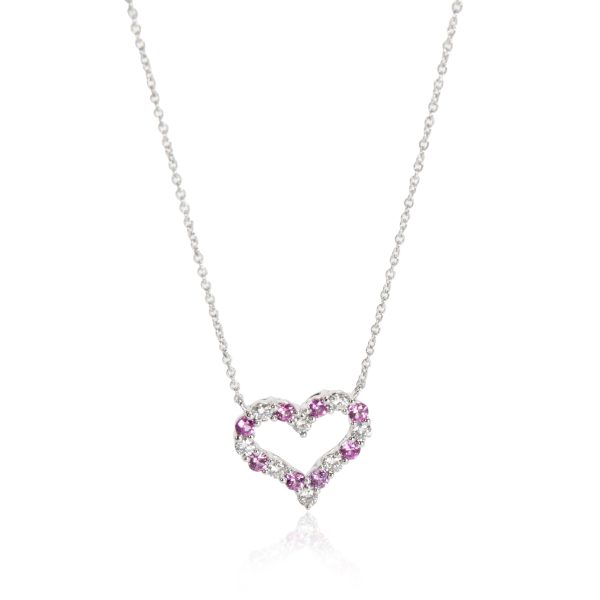 104420 fv 0f983544 5f4f 4d4f 89f1 9b4604eaabdd Tiffany Co Diamond and Pink Sapphire Heart Pendant in Platinum