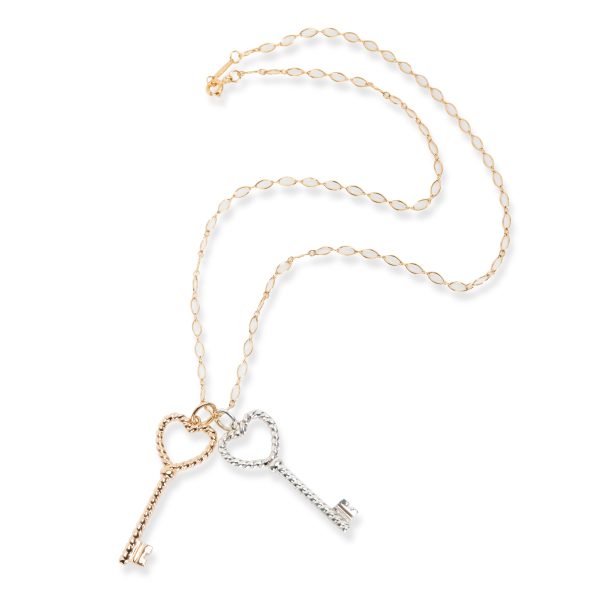 104507 pv b6dc2f57 39a5 4934 833f dbdb6cf13a39 Tiffany Co Rope Keys Necklace in Rose GoldSterling Silver