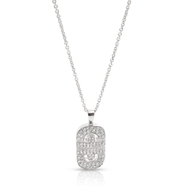 104510 fv Bulgari Parentesi Diamond Necklace in 18K White Gold 158 CTW