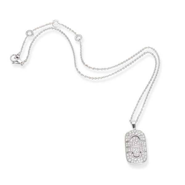 104510 pv Bulgari Parentesi Diamond Necklace in 18K White Gold 158 CTW