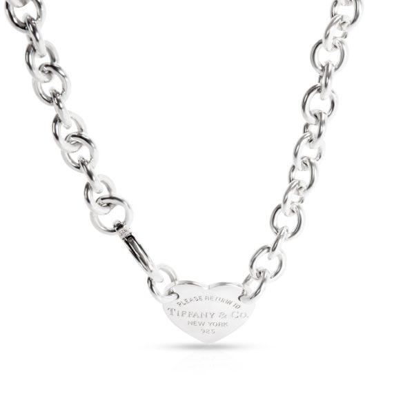 104596 fv Tiffany Co Heart Tag Choker Necklace in Sterling Silver