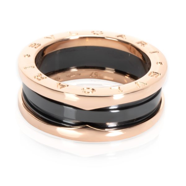 104604 fv 80950263 dee9 48b7 a3b8 c418c05cd6e4 Bulgari Bzero1 Ring with Black Enamel in 18KT Rose Gold