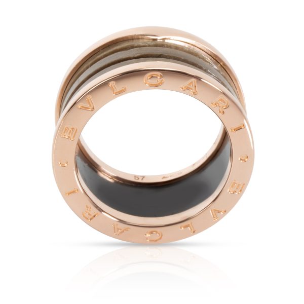 104605 pv Bulgari B Zero 1 Brown Marble Ring in 18K Rose Gold