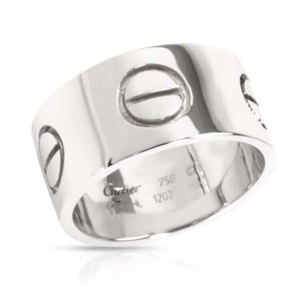 104647 av Cartier Love Ring in 18K White Gold 10mm Size 63