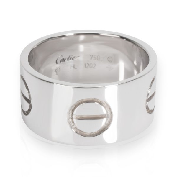 Rings Cartier Love Ring in 18K White Gold 10mm Size 63