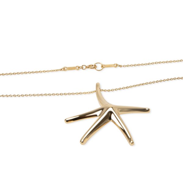 104844 clasp 710acc1b 4cc0 42df a04b 401d48e29511 Tiffany Co Elsa Peretti Starfish Necklace in 18K Yellow Gold