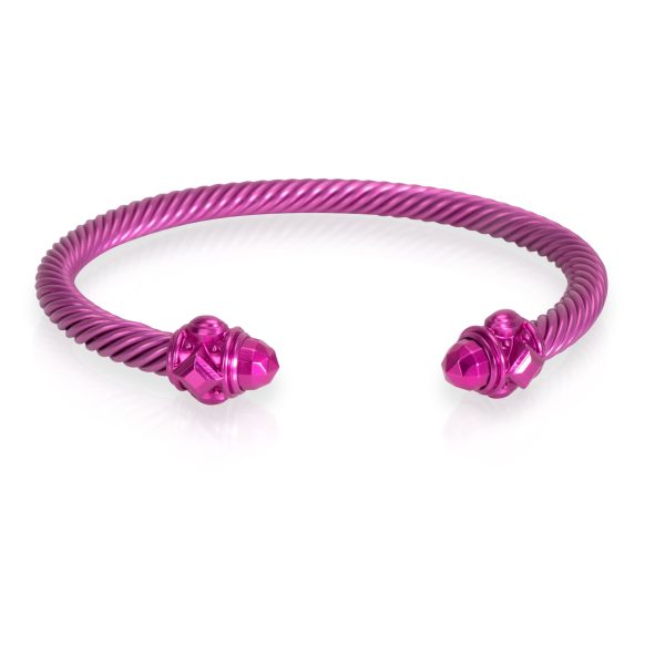 104850 fv David Yurman 5mm Renaissance Pink Cable Bracelet in Aluminium