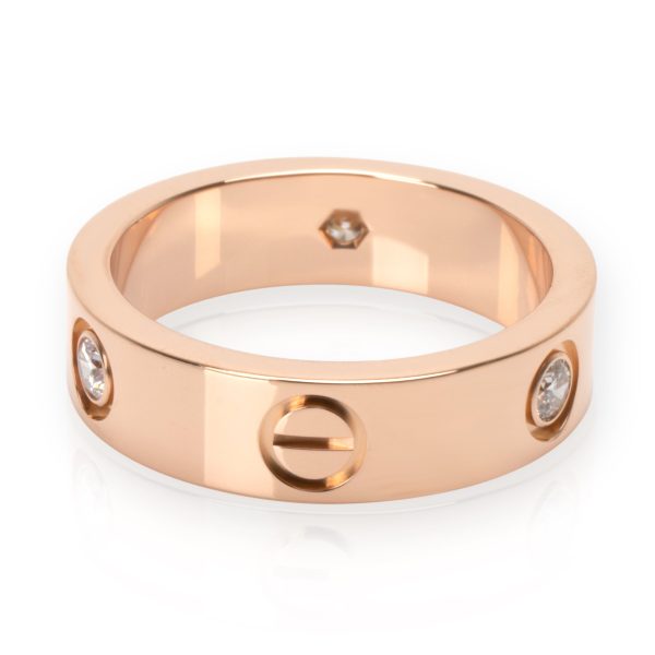 Band Rose Gold Cartier Love Diamond Band in 18K Rose Gold 022 CTW