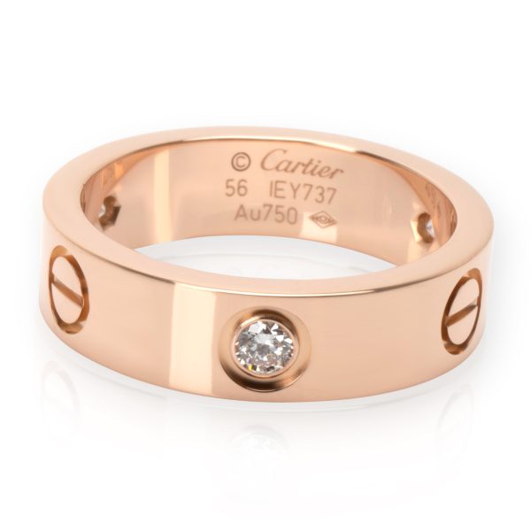 Rings Cartier Love Diamond Band in 18K Rose Gold 022 CTW