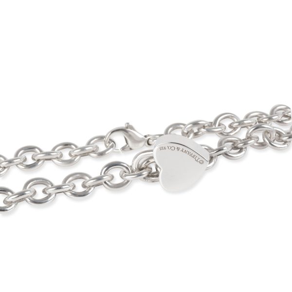 104909 clasp Tiffany Co Heart Locket Necklace in Sterling Silver