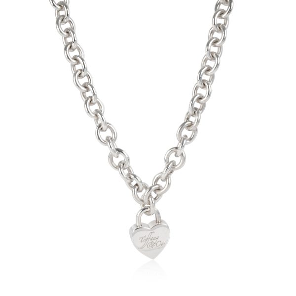 104909 fv Tiffany Co Heart Locket Necklace in Sterling Silver