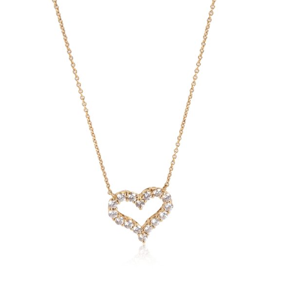 104990 fv 85fb5d1f ad12 48f4 813b c8e44b8efe4e Tiffany Co Diamond Heart Necklace in 18K Yellow Gold 070 CTW