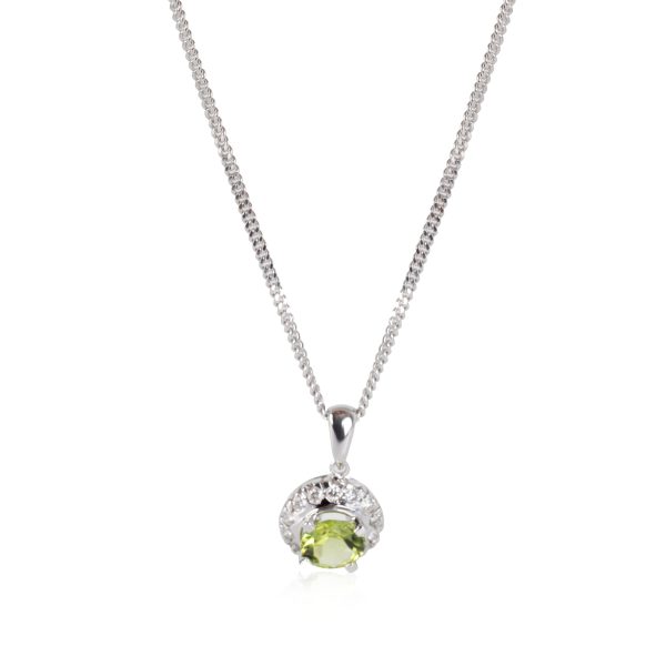 105013 fv 71f89938 1369 4bdf 99d0 f293aaef10d5 Diamond Halo Peridot Necklace in 18K White Gold Green 028 CTW