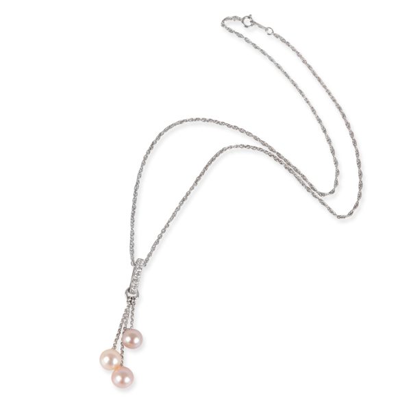 105082 pv 64dd2dda 5ab4 4e7b b735 94b89e11ba38 Diamond Pink Pearl Drop Necklace in 14K White Gold 010 CTW