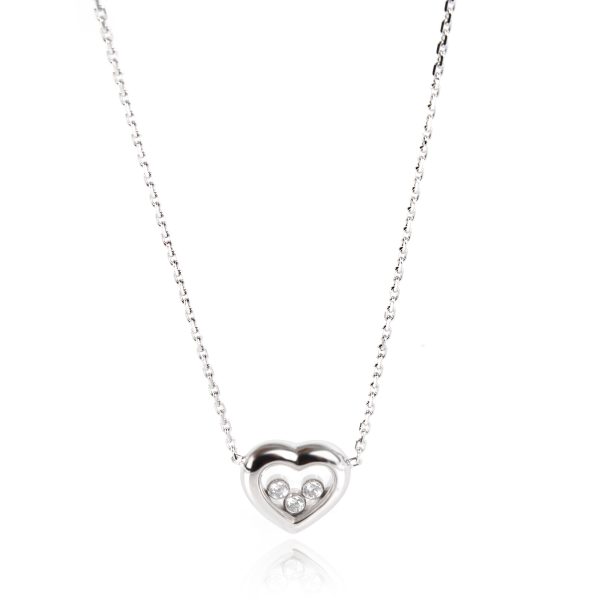 105095 fv Chopard Happy Diamonds Heart Necklace in 18K White Gold 015 CTW