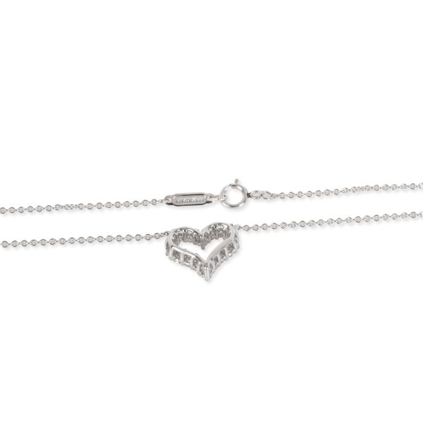 105153 bv Tiffany Co Diamond Heart Necklace in Platinum 025 CTW