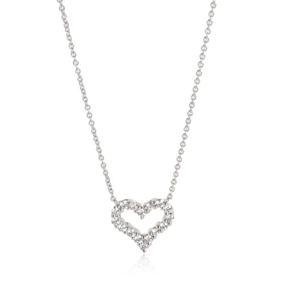 105153 fv Tiffany Co Diamond Heart Necklace in Platinum 025 CTW