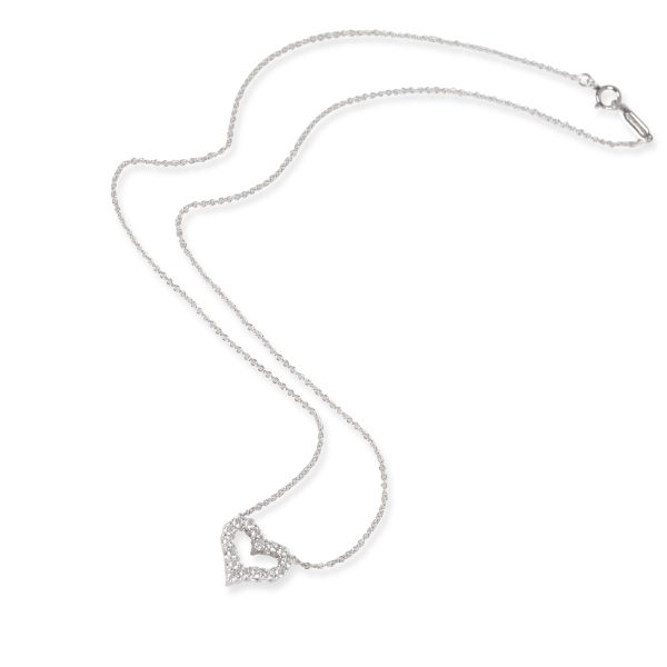 105153 pv Tiffany Co Diamond Heart Necklace in Platinum 025 CTW