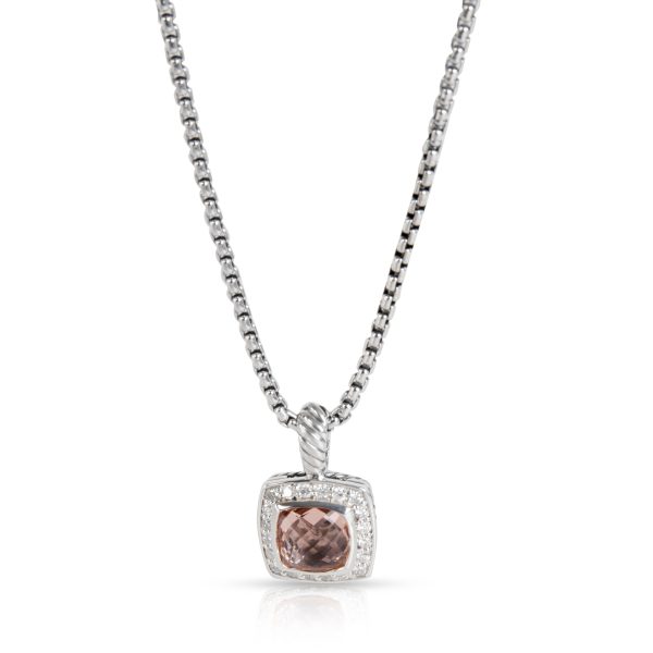 105190 fv David Yurman Albion Morganite Diamond Necklace in Sterling Silver 017 CTW