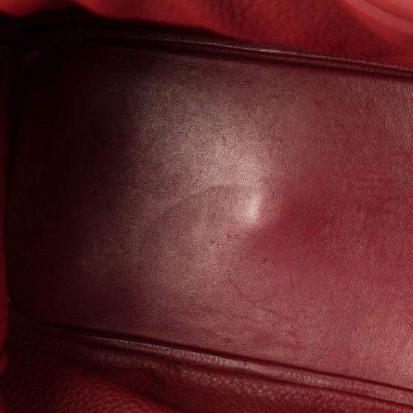 105212 stamp 4ee93504 7bb0 4966 97dd ecd03384a3e5 Hermès Rouge Garance Clémence Leather Lindy 34