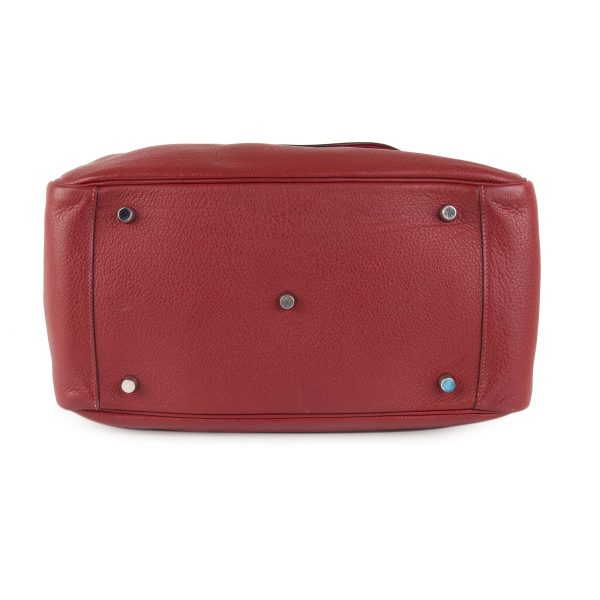 105212 sv 26ae4d77 7418 452a a75a 36e105d5ca39 Hermès Rouge Garance Clémence Leather Lindy 34