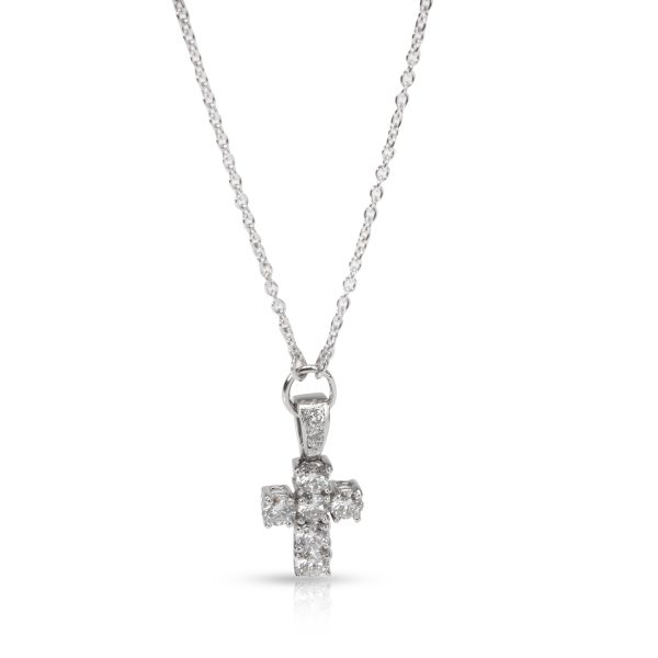 105282 fv Diamond Cross Necklace in Platinum 112 CTW