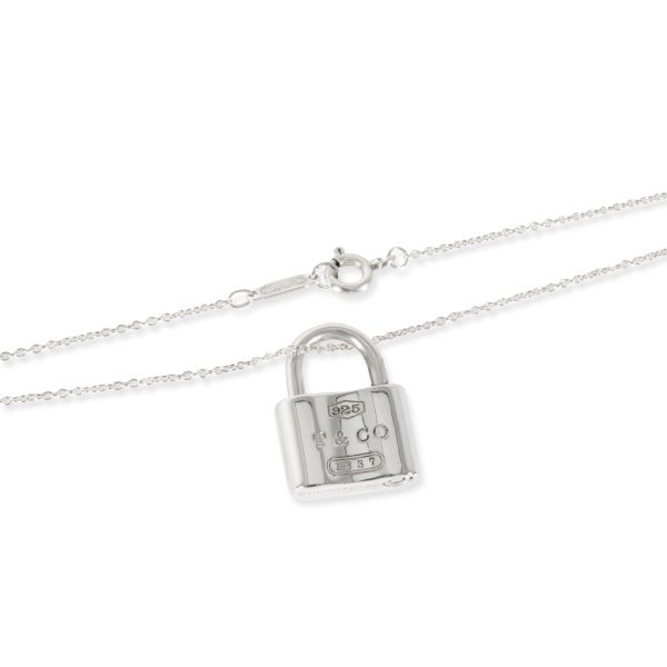 105283 clasp Tiffany Co 1837 Padlock Pendant in Sterling Silver