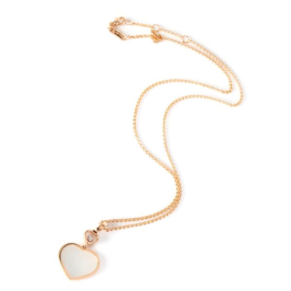 105317 pv aafe08ea 6de2 4254 b97e d7420349df7d Chopard Happy Hearts Mother Of Pearl Diamond Necklace in 18K Rose Gold 005 CTW