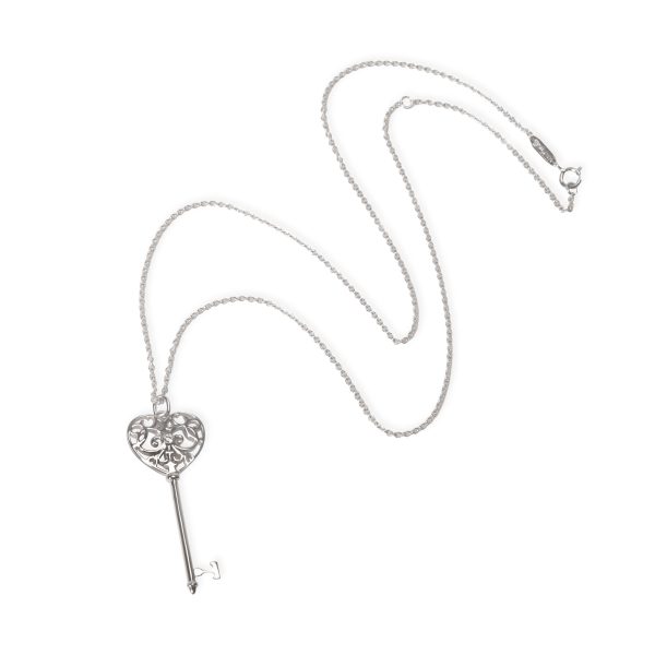 105323 pv Tiffany Co Heart Keys Diamond Necklace in 18K White Gold 002 CTW