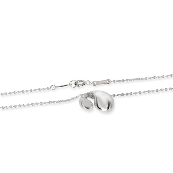 105344 clasp Tiffany Co Elsa Peretti Double Teardrop Necklace in Sterling Silver