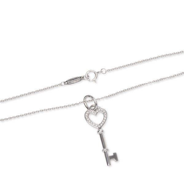 105345 clasp Tiffany Co Tiffany Keys Diamond Necklace in 18K White Gold 005 CTW