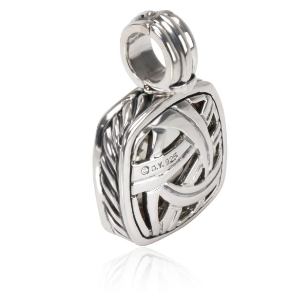 105428 bv David Yurman Albion Prasiolite Diamond Pendant in Sterling Silver 032 CTW