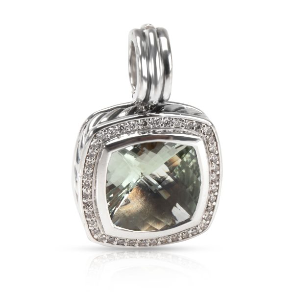 105428 fv David Yurman Albion Prasiolite Diamond Pendant in Sterling Silver 032 CTW