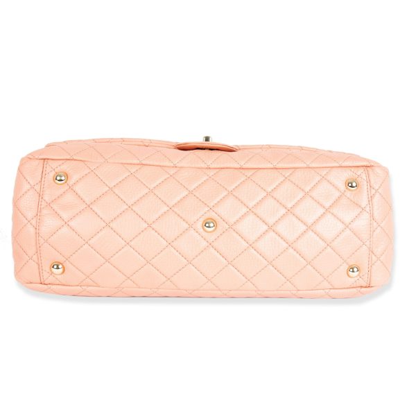 105638 ad1 Chanel Pink Quilted Calfskin XXL Travel Flap Bag