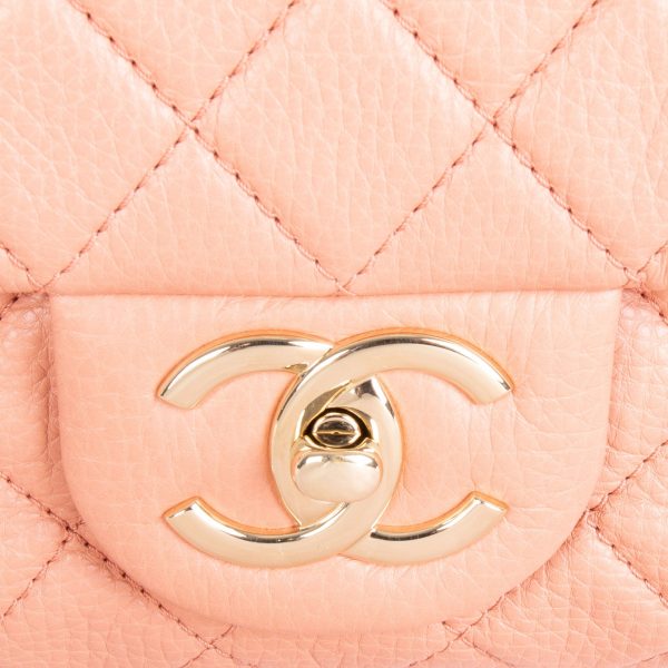 105638 clasp Chanel Pink Quilted Calfskin XXL Travel Flap Bag