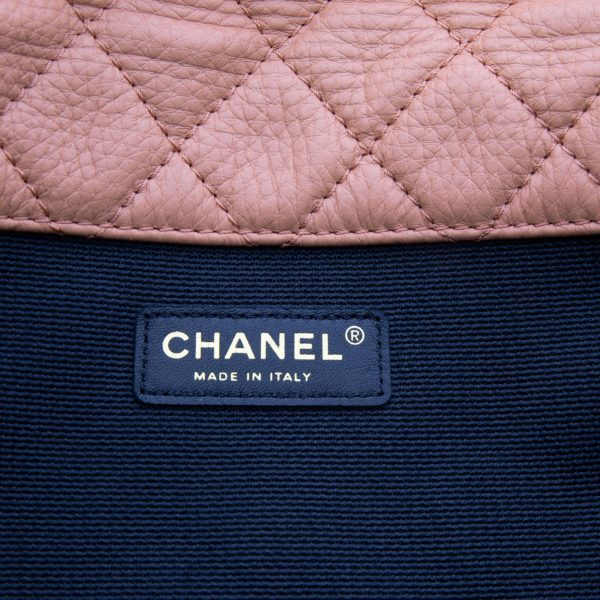 105638 stamp Chanel Pink Quilted Calfskin XXL Travel Flap Bag