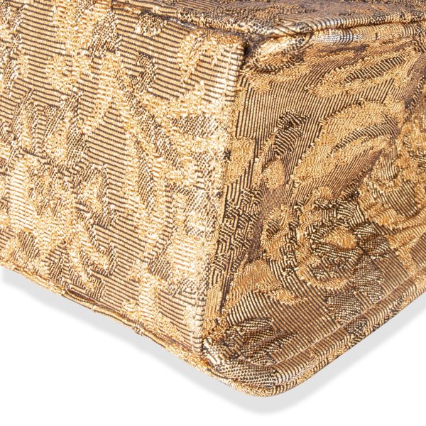 105739 ad3 Chanel Vintage Gold Brocade Mini Flap Evening Bag