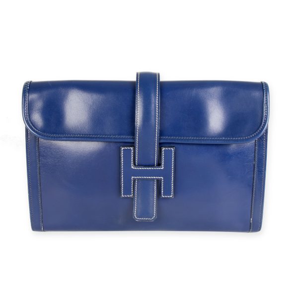 105758 fv 02b3f496 ad11 4421 a935 208b08f86ee4 Hermès Vintage Bleu Saphir Box Calf Jige PM