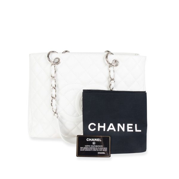 105801 box 26f112ed 9513 41b2 9ff7 9a9523b402da Chanel White Caviar Quilted Grand Shopping Tote