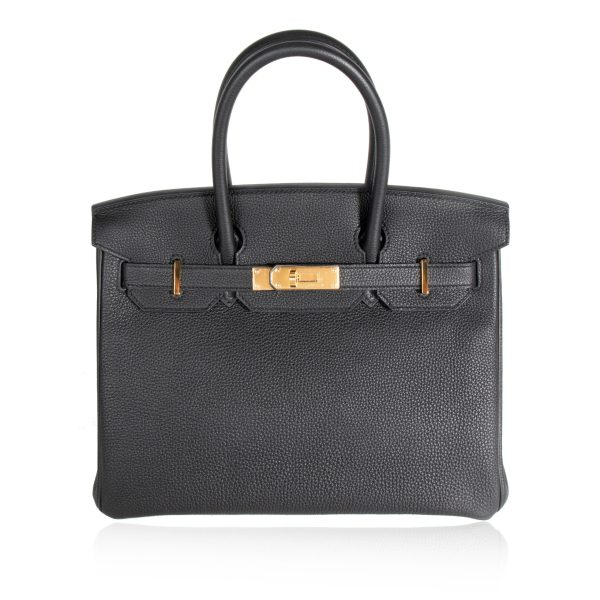 105809 fv Herm√®s Black Togo Leather Birkin 30 with Gold Hardware