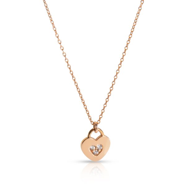 105880 fv 0595752c 654a 4559 8f9c 038e74adf953 Tiffany Co Locks Heart Diamond Necklace in 18K Rose Gold 005 CTW